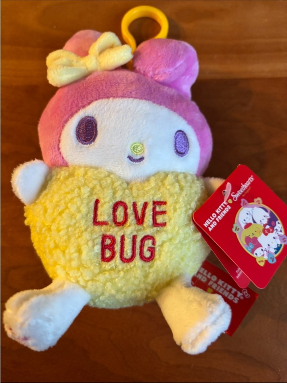 Hello Kitty My Melody 'Love Bug' Plush Bag Hanger(Limited Edition)